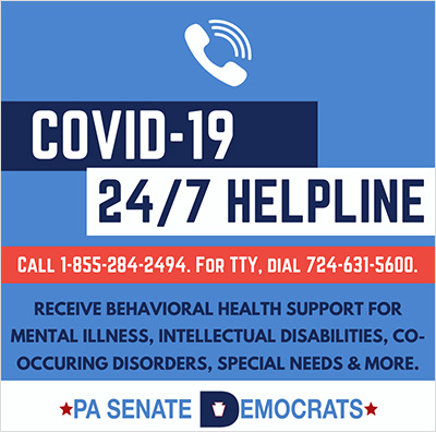 COVID-19 Help Hotline 1-855-284-2494. For TTY, dial 724-631-5600.