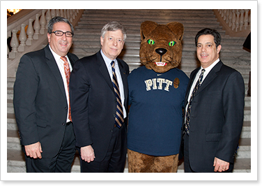 Rep. Paul Cosa, University of Pittsburgh Chancellor Mark A. Nordenberg, and Sen. Jay Costa