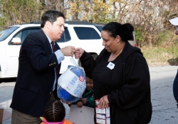 November 2012: Senator Costa Holds Turkey Giveaway