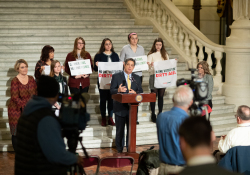 January 28, 2020: Senator Jay Costa joins PennEnvironment for Press Conference to releases the  Trouble in the Air Report.